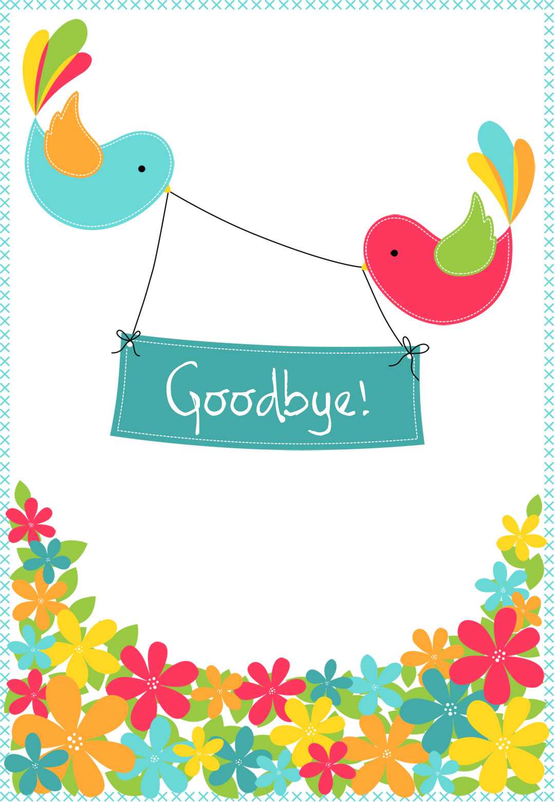 Goodbye From Your Colleagues – Good Luck Card (Free Pertaining To Goodbye Card Template