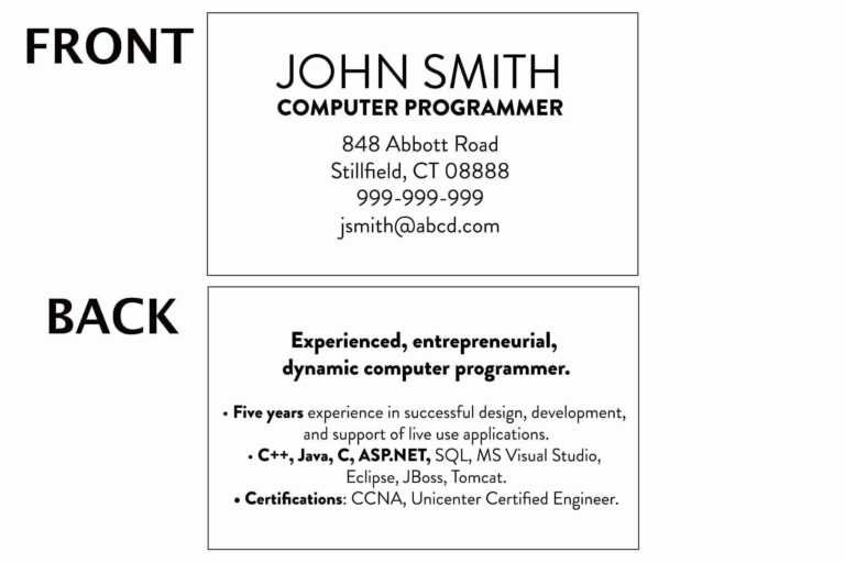 Graduate Student Business Cards Template