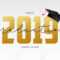 Graduating Card Template. Class Of 2019 – Banner With Gold Numbers.. Intended For Graduation Banner Template