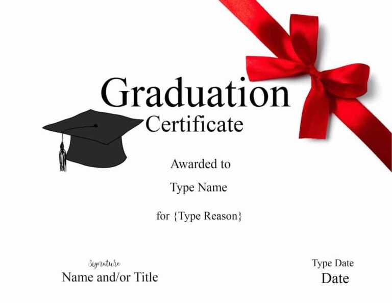 Printable Graduation Gift Certificate Template Free