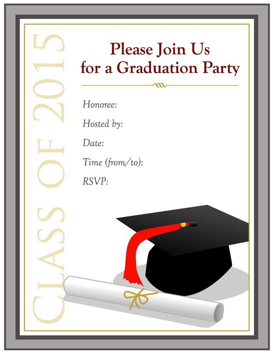 Graduation Invitation Templates – 40+ Free Graduation Within Graduation Party Invitation Templates Free Word