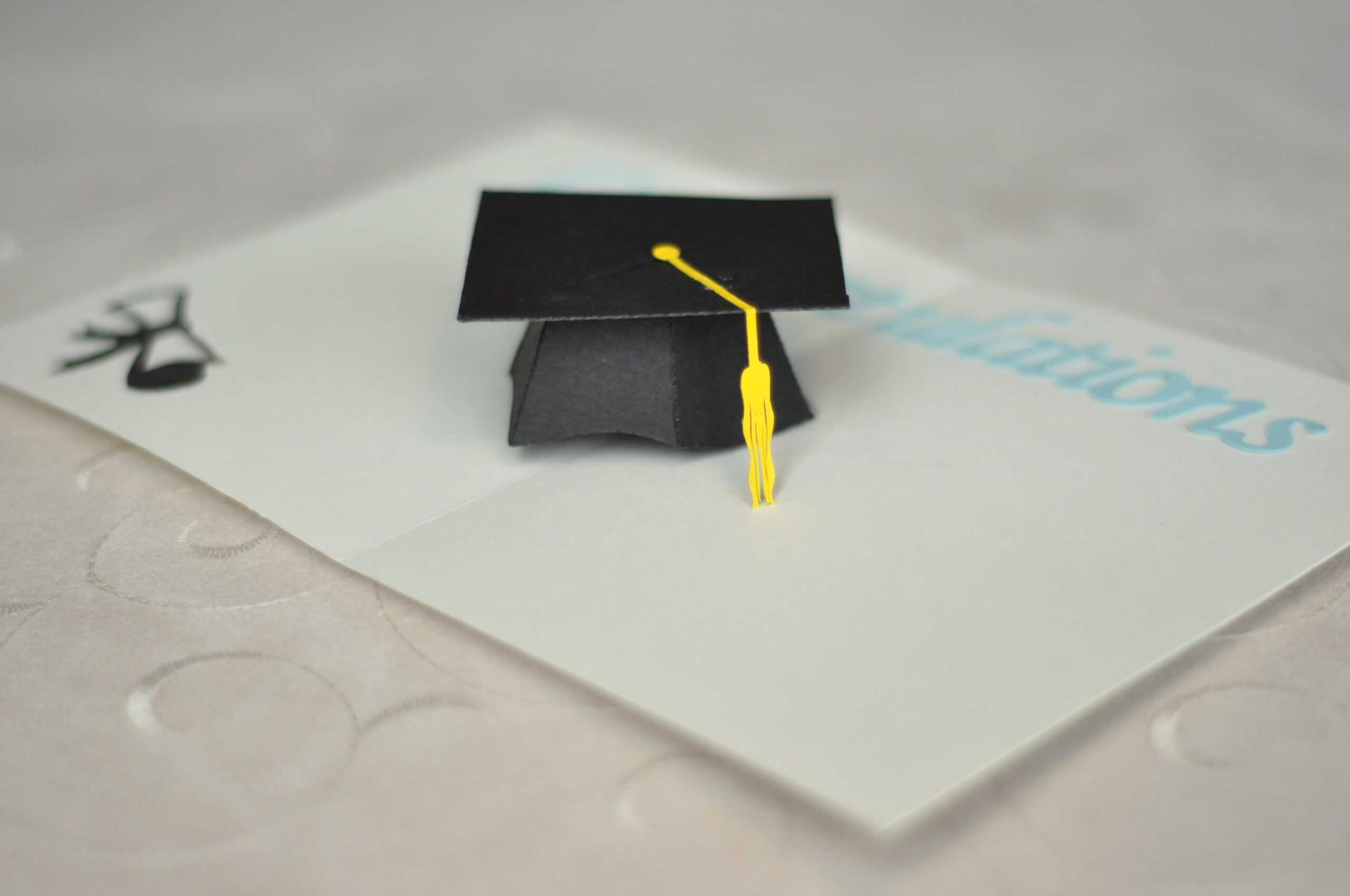 Graduation Pop Up Card: 3D Cap Tutorial | Pop Up Card With Graduation Pop Up Card Template