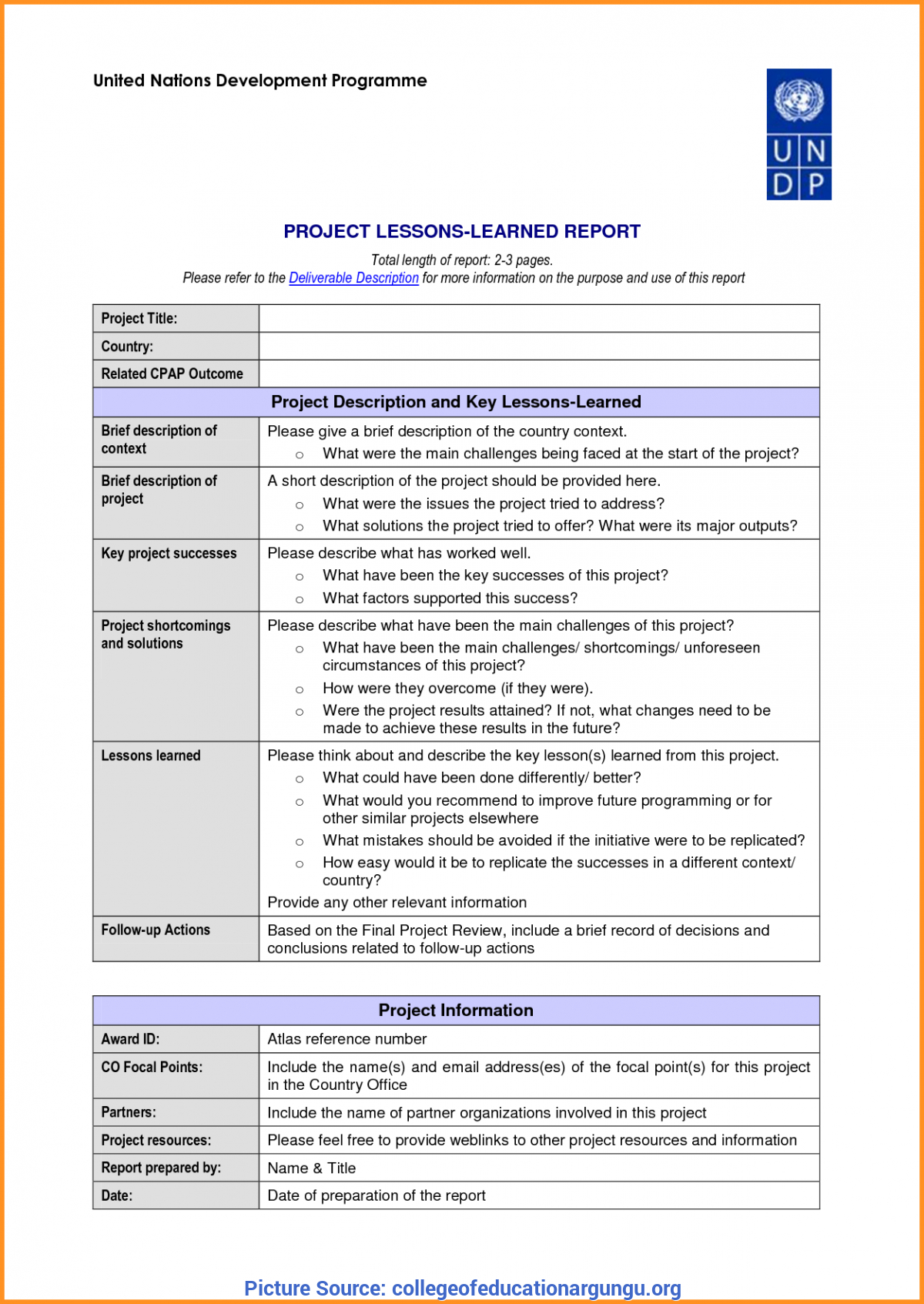 Great Hse Lessons Learned Template 23 Lessons Learnt Report With Lessons Learnt Report Template