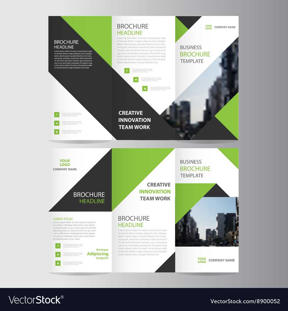 Green Business Trifold Leaflet Brochure Template With Regard To Free Tri Fold Business Brochure Templates