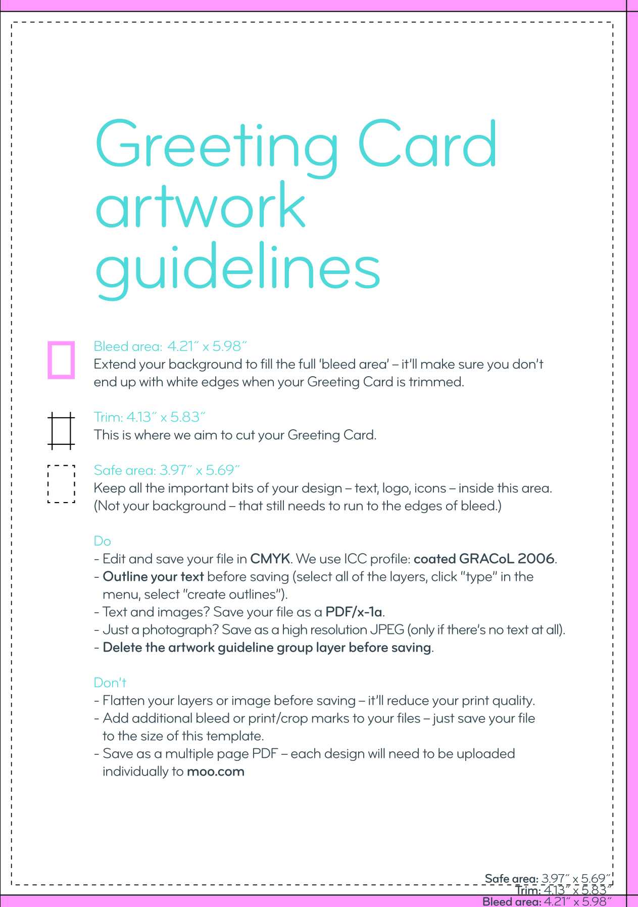 Greeting Card Design Guidelines & Artwork Templates | Moo With Birthday Card Indesign Template