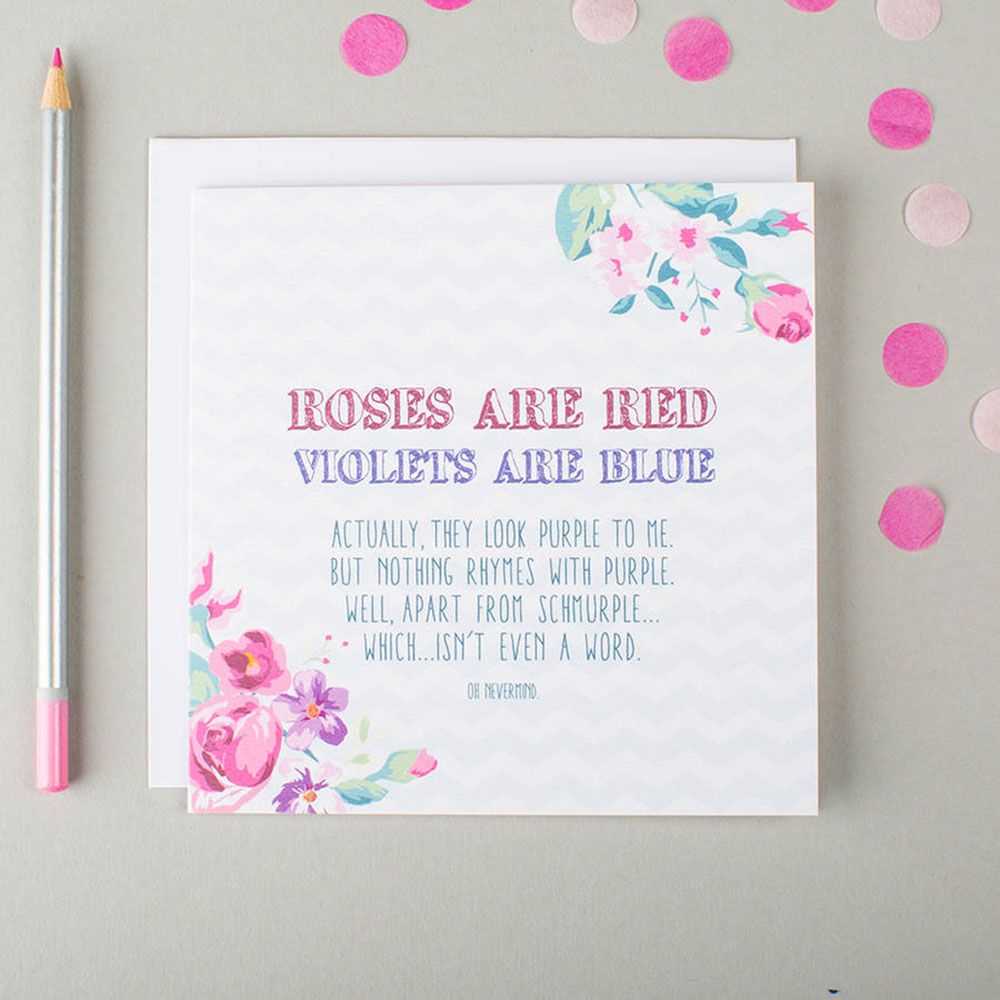 Greeting Card. Lovely Floral Roses Are Red Violets Are Blue Within Word Anniversary Card Template
