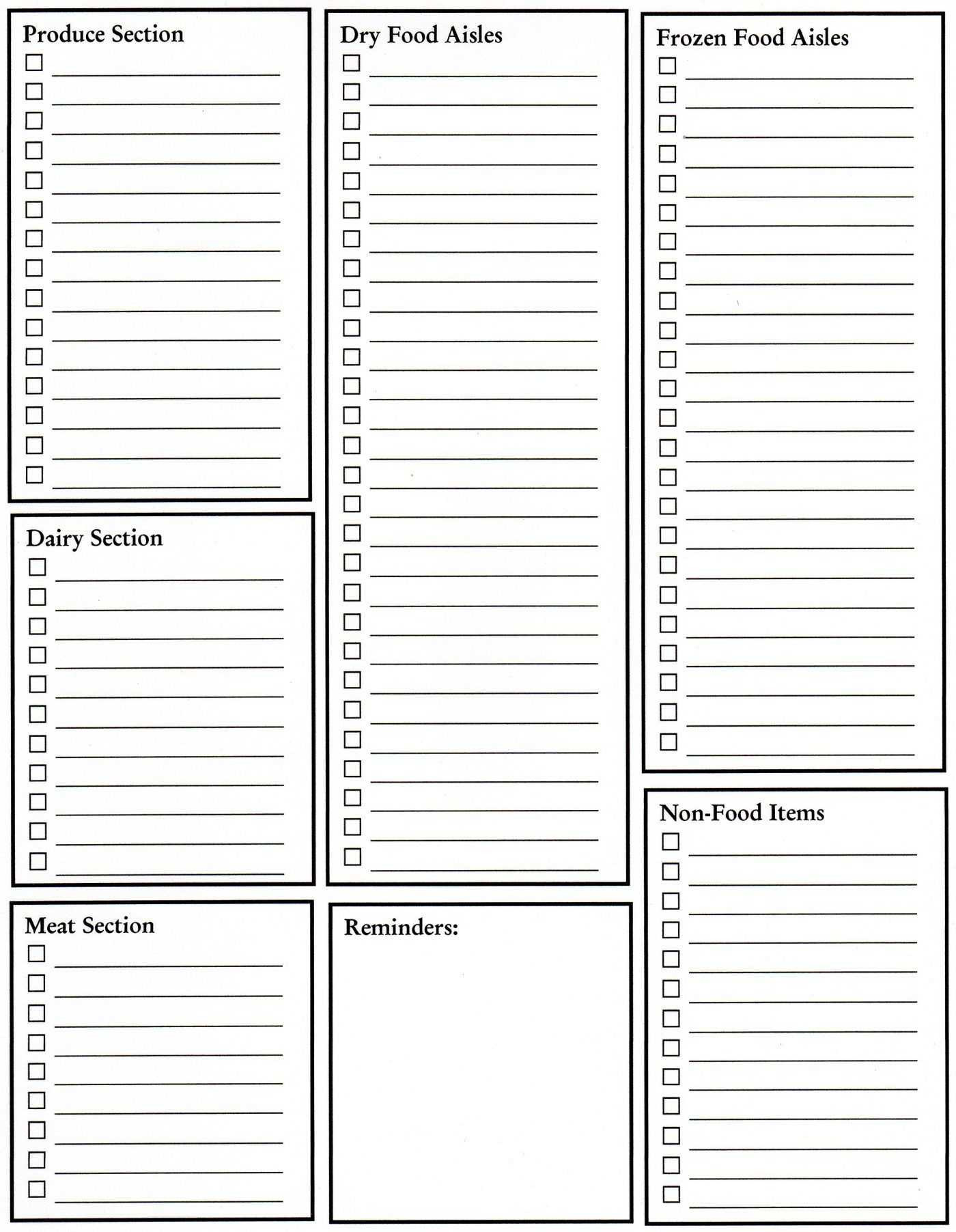 Grocery List Blank Template Great Idea, Need To Keep On Intended For Blank Grocery Shopping List Template