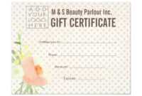 Hair Beauty Salon Gift Certificate Template | Zazzle with regard to Salon Gift Certificate Template