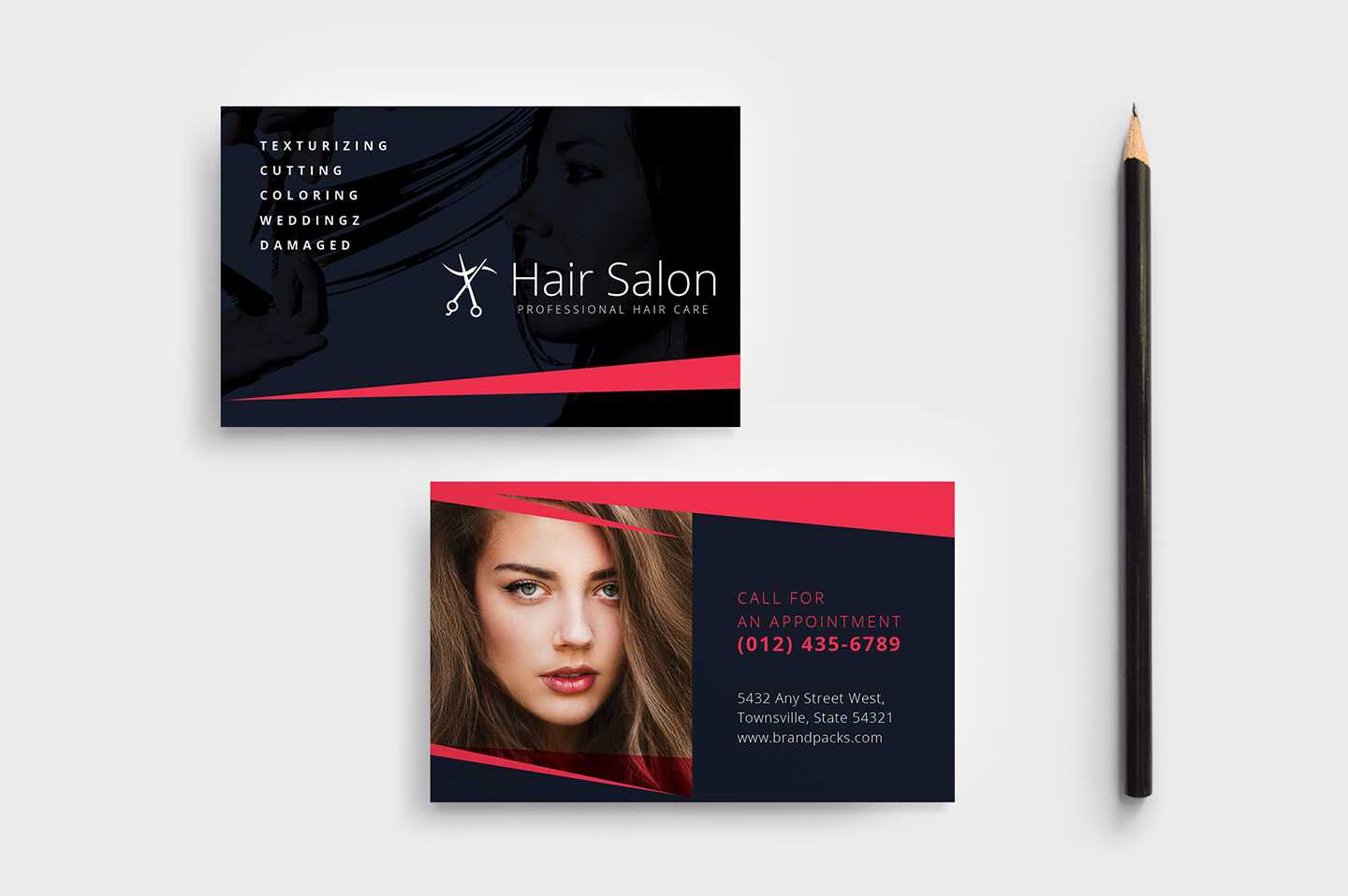 Hair Salon Business Card Template In Psd, Ai & Vector For Hair Salon Business Card Template