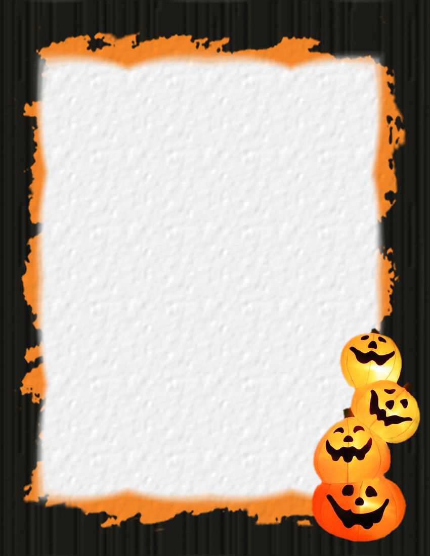 Halloween 1 Free Stationery Template Downloads Intended For Free Halloween Templates For Word