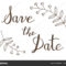 Hand Drawn Save The Date Typography Lettering Poster. Rustic Within Save The Date Banner Template
