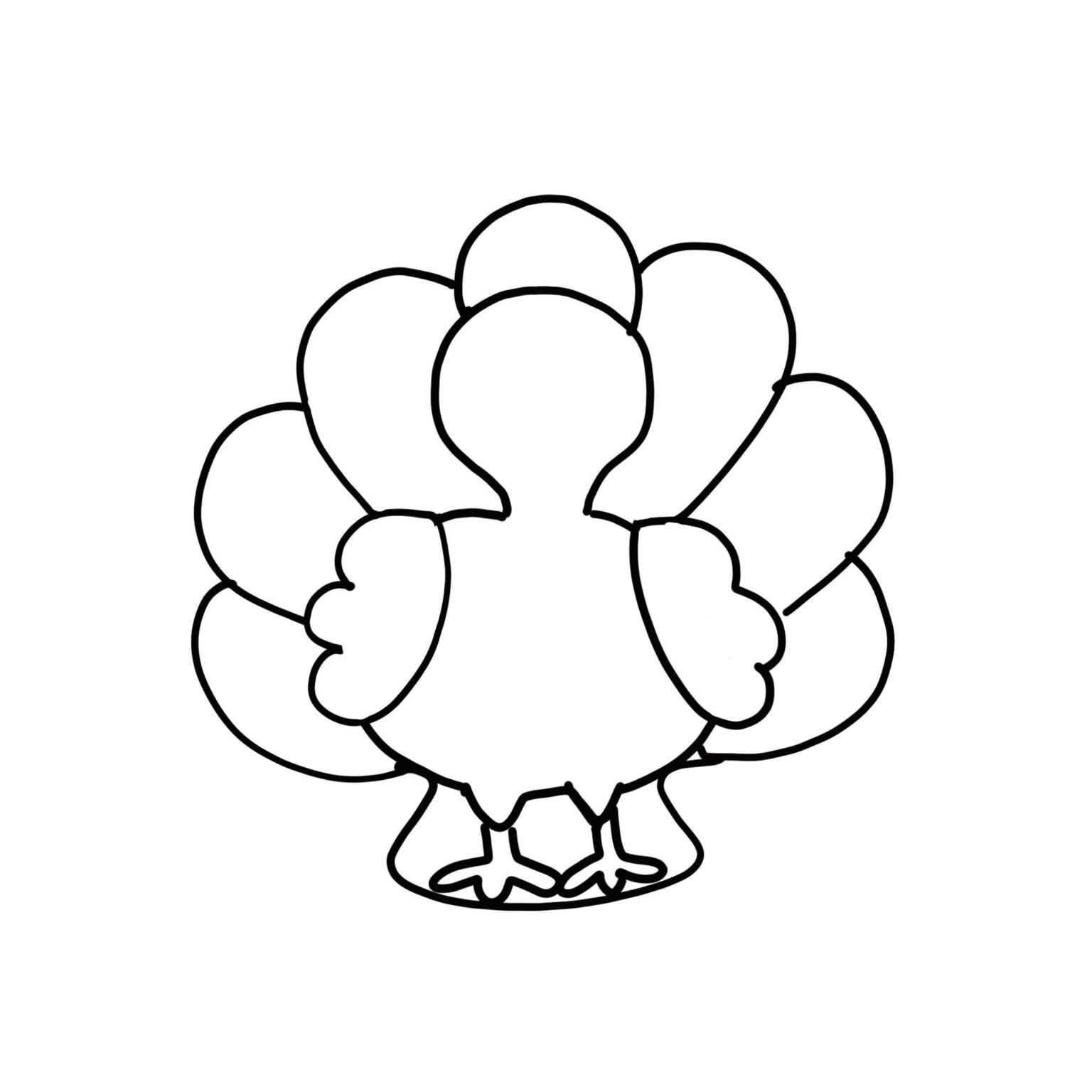 Hand Turkey Drawing Template Free Download Best Hand With Regard To Blank Turkey Template
