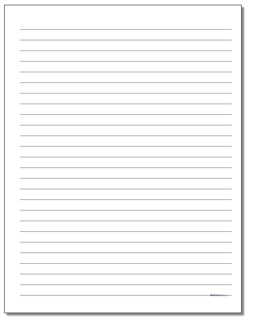 Handwriting Paper Within Ruled Paper Template Word