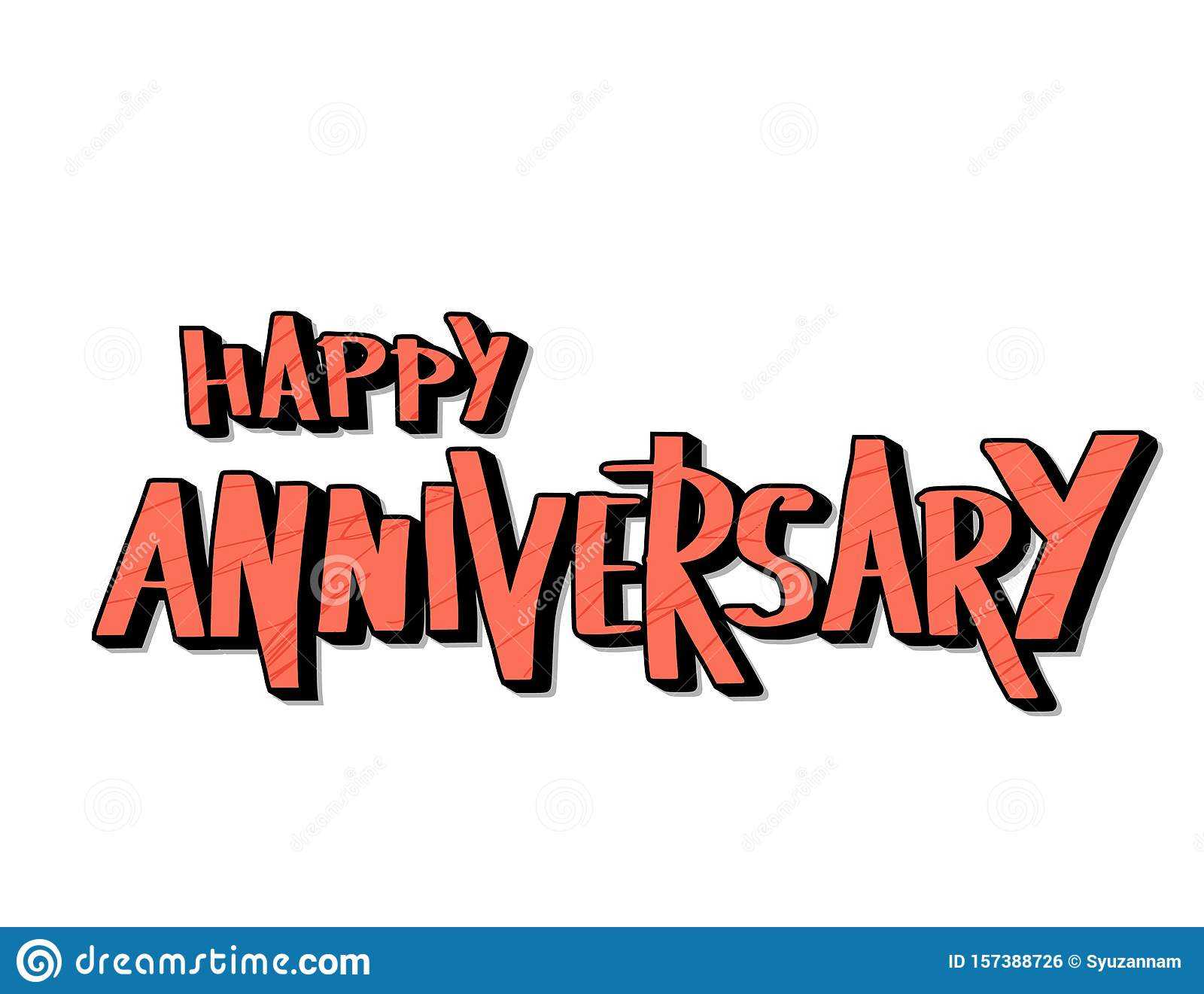 Happy Anniversary Text. Vector Word With Decor Stock Vector Regarding Word Anniversary Card Template