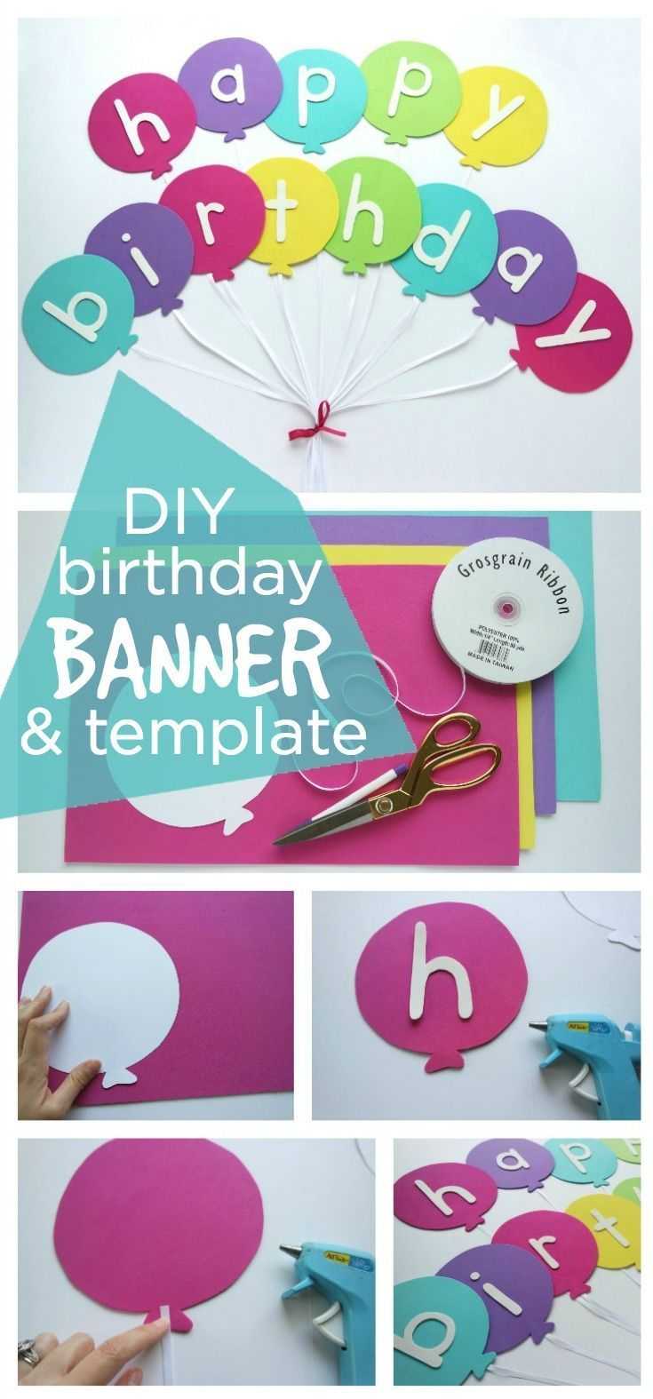 Happy Birthday Banner Diy Template | Birthday Banner In Diy Party Banner Template