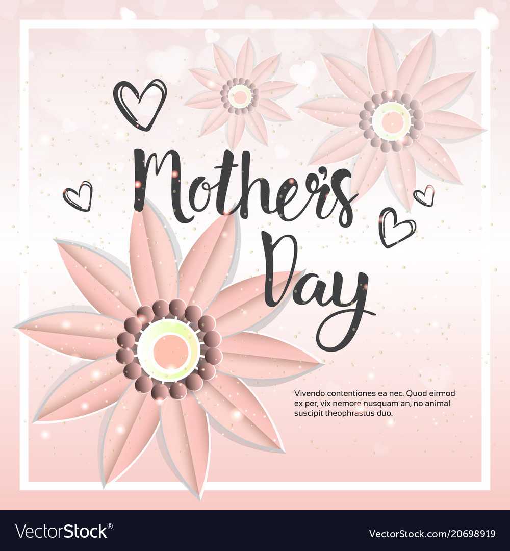 Happy Mother Day Card Background Template With Intended For Mothers Day Card Templates