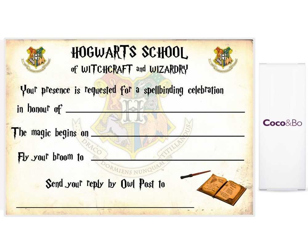 Harry Potter Ticket Invitation Template – Bagvania Free For Harry Potter Certificate Template