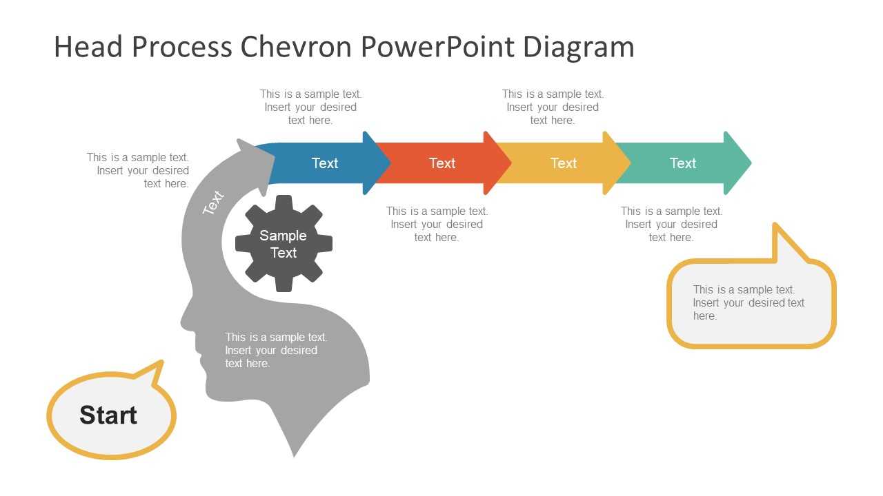 Head Process Chevron Powerpoint Diagram Regarding Powerpoint Chevron Template