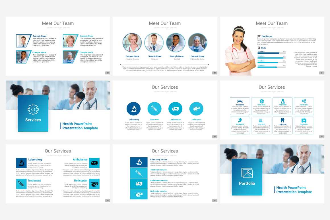 Health Presentation Template With Ambulance Powerpoint Template
