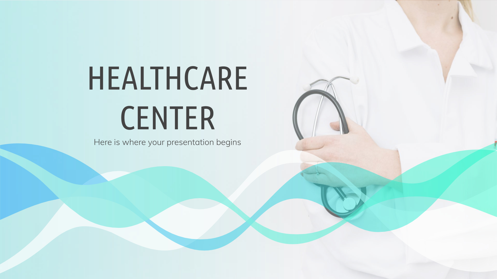 Healthcare Center - Free Presentation Template For Google Regarding Free Nursing Powerpoint Templates