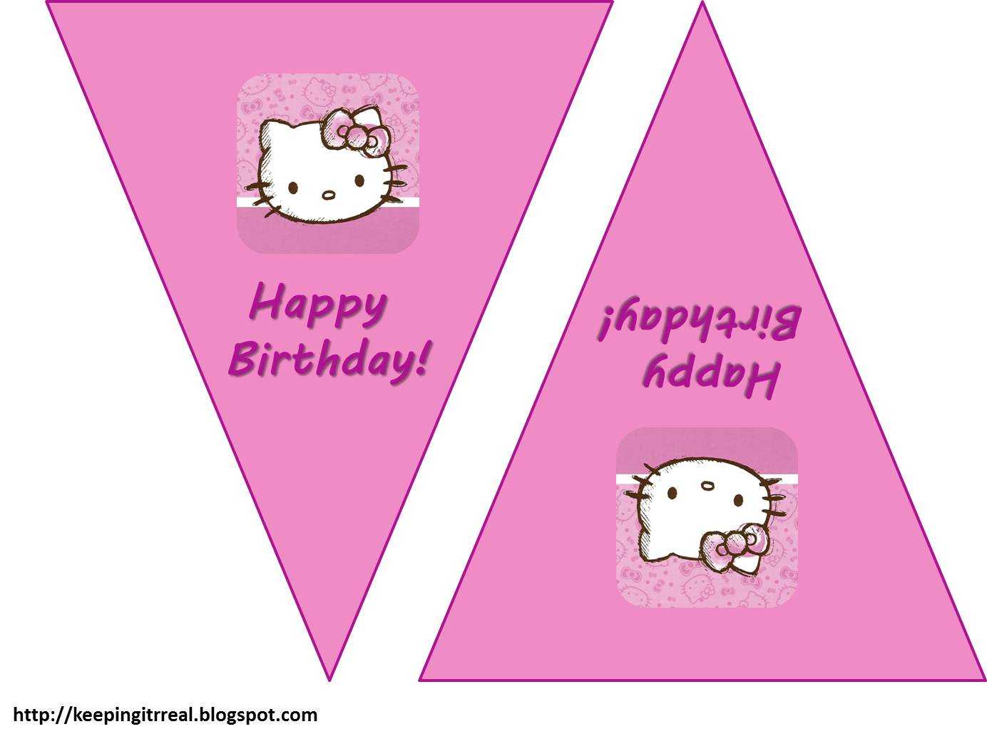 Hello Kitty Birthday Banner Template Free 2 » Happy Birthday With Hello Kitty Banner Template