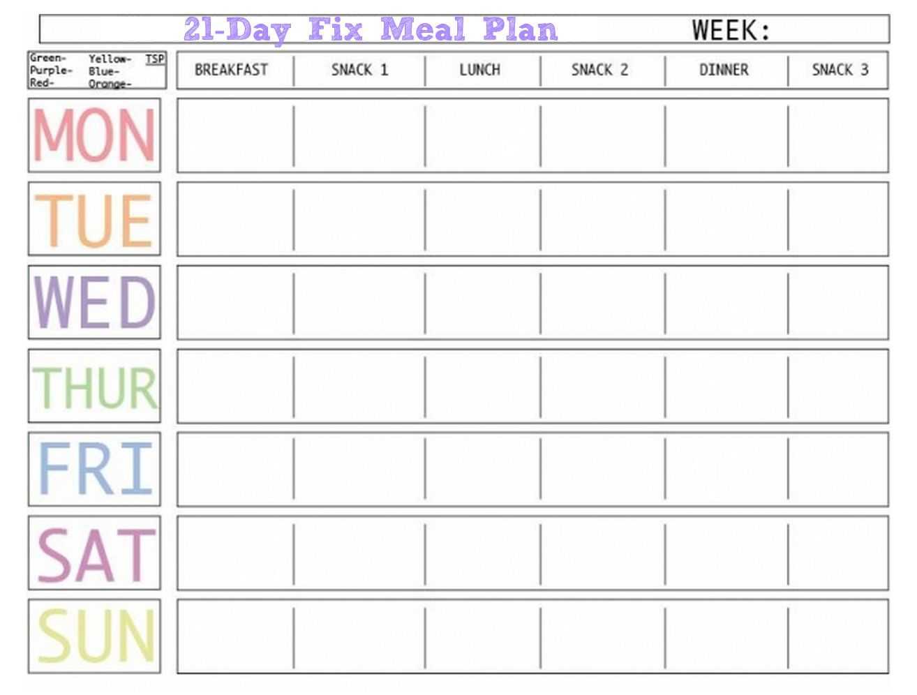 Here Is A Blank Meal Plan Template You Can Use. In 2019 For Blank Meal Plan Template