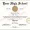High School Fake Diplomas, Fake High School Degrees And Regarding University Graduation Certificate Template