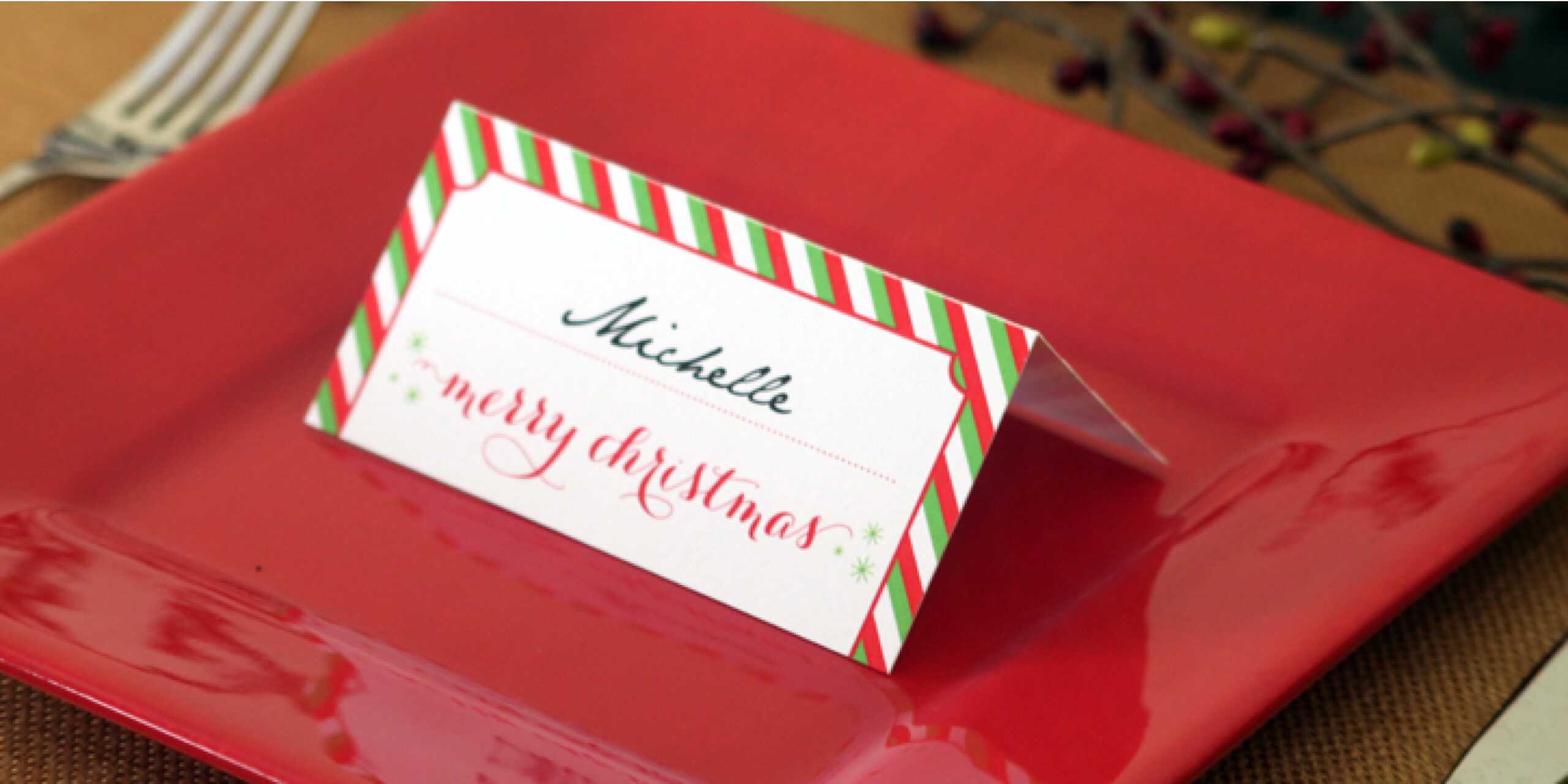 Holiday Place Card Diy Printable Pertaining To Place Card Setting Template