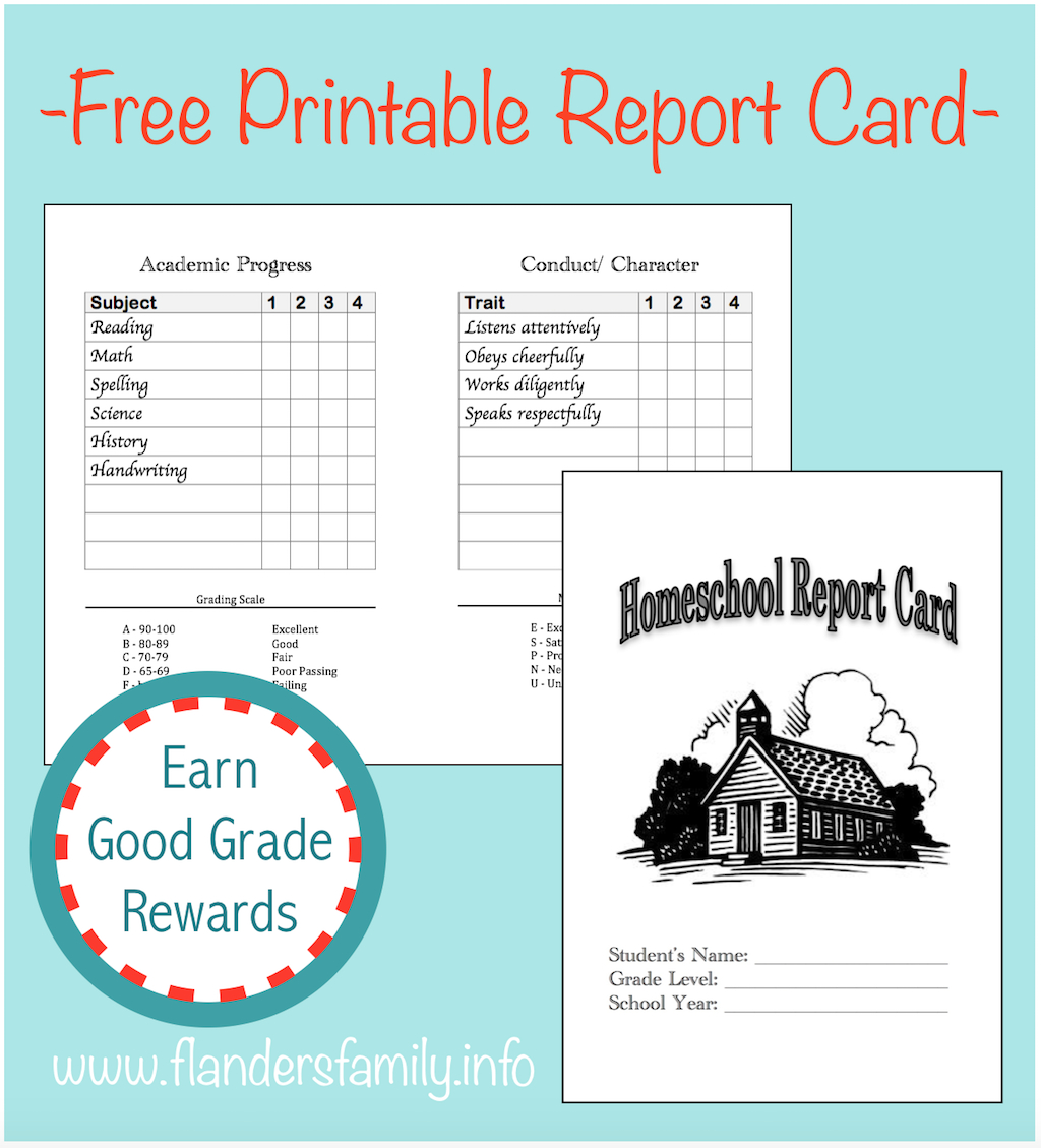 Homeschool Report Card Template