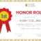 Honor Roll Certificate Template | Certificate Templates Within Honor Roll Certificate Template
