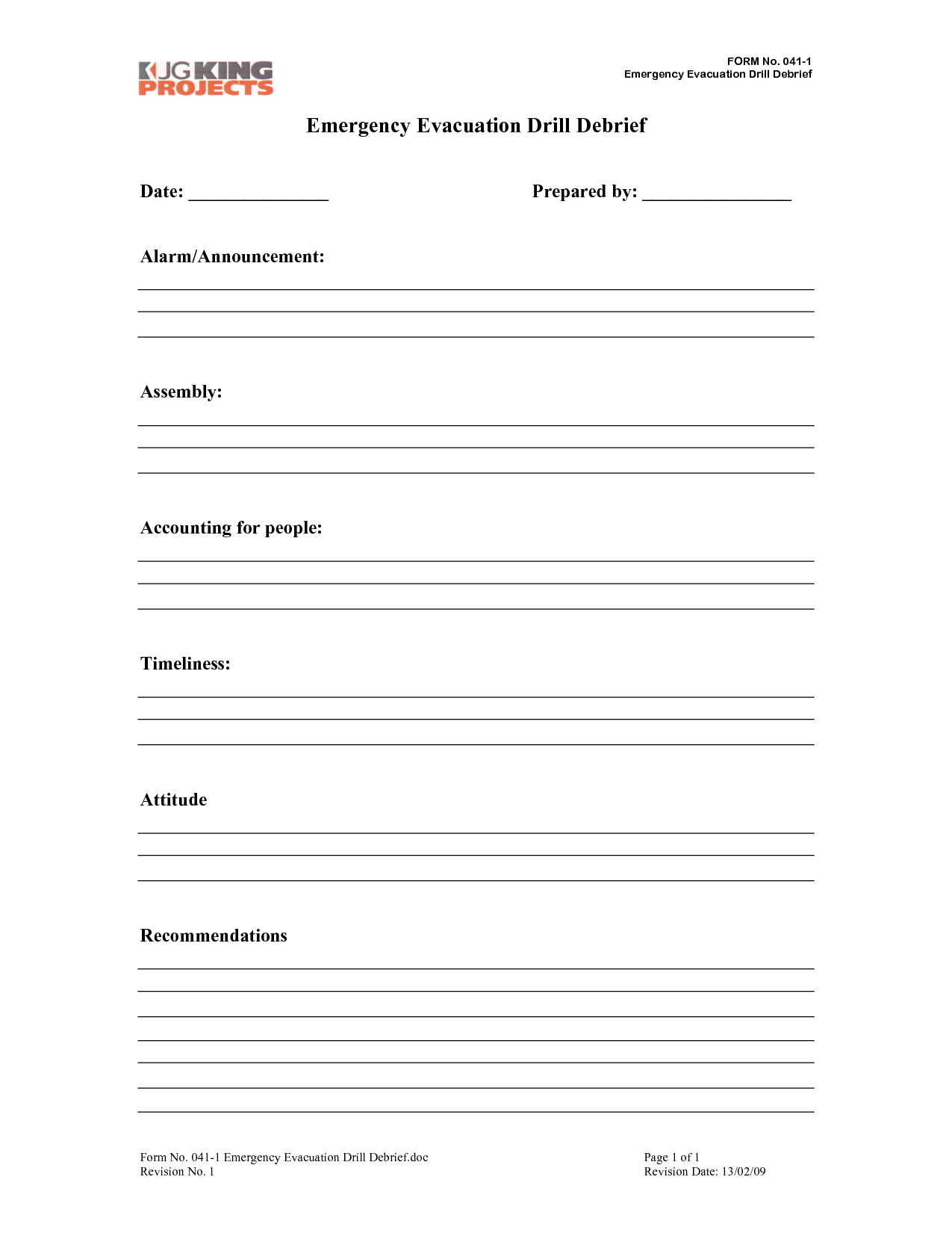 Hospital Debriefing Form Template For Debriefing Report Template