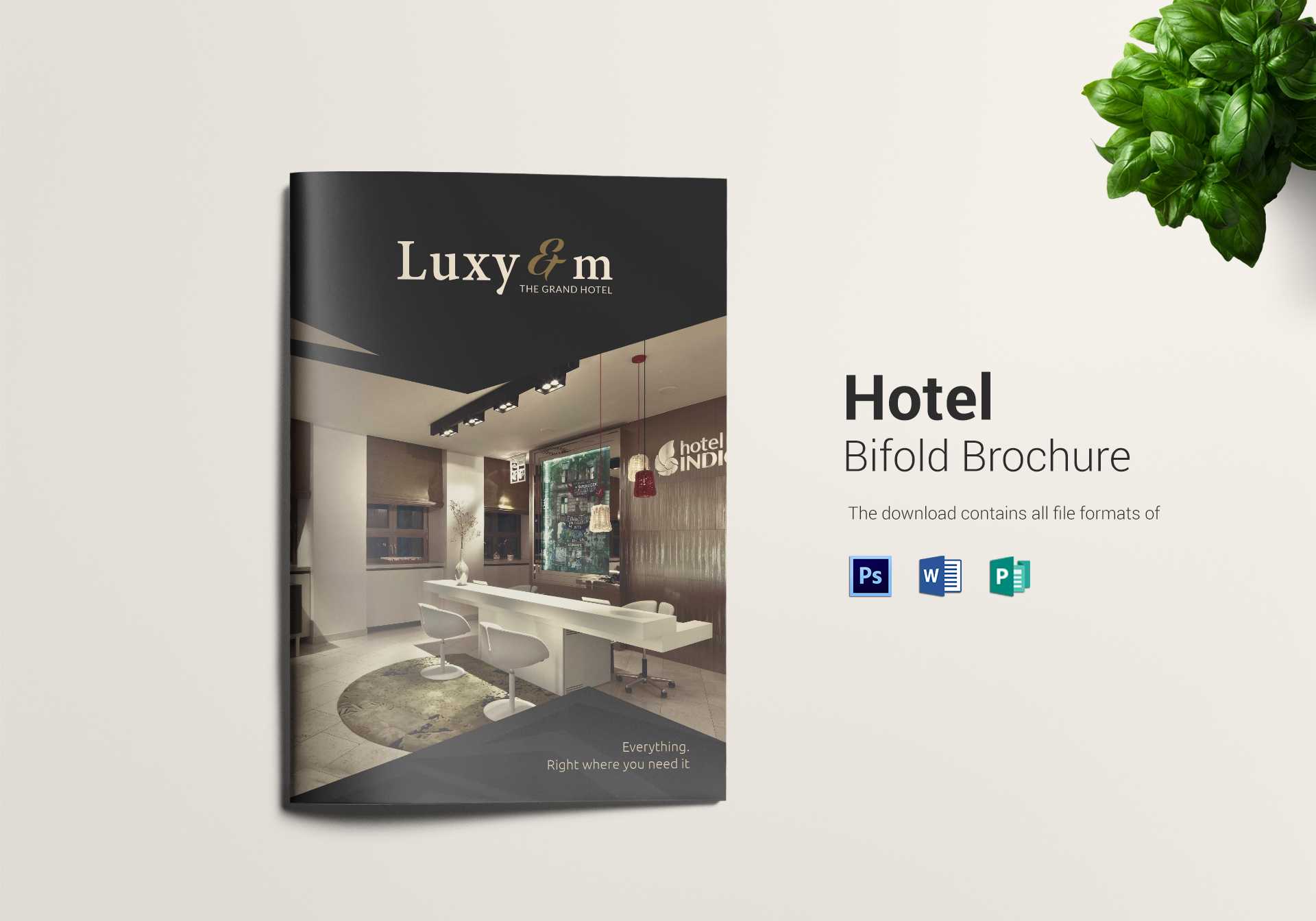 Hotel And Motel Bi Fold Brochure Template Regarding Hotel Brochure Design Templates