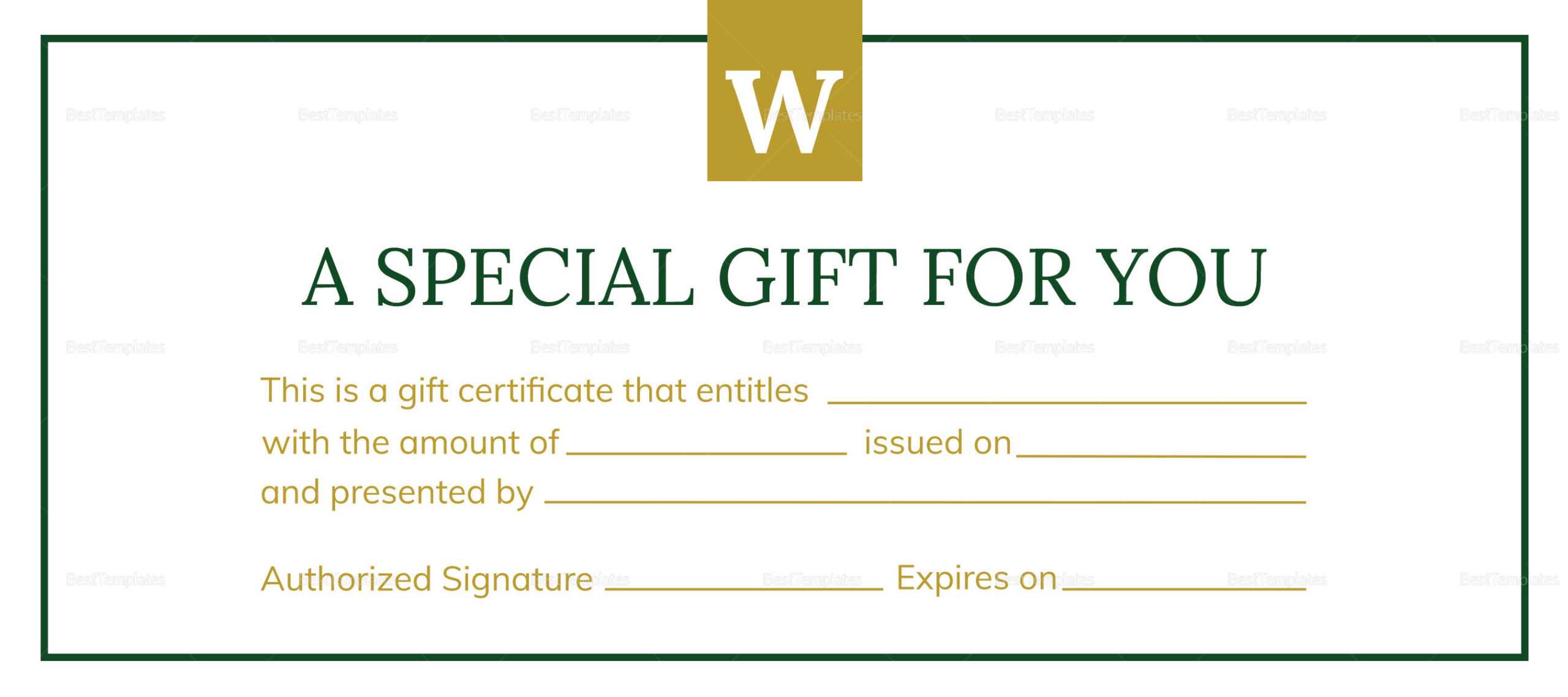 Hotel Gift Certificate Template Within Gift Certificate Template Indesign