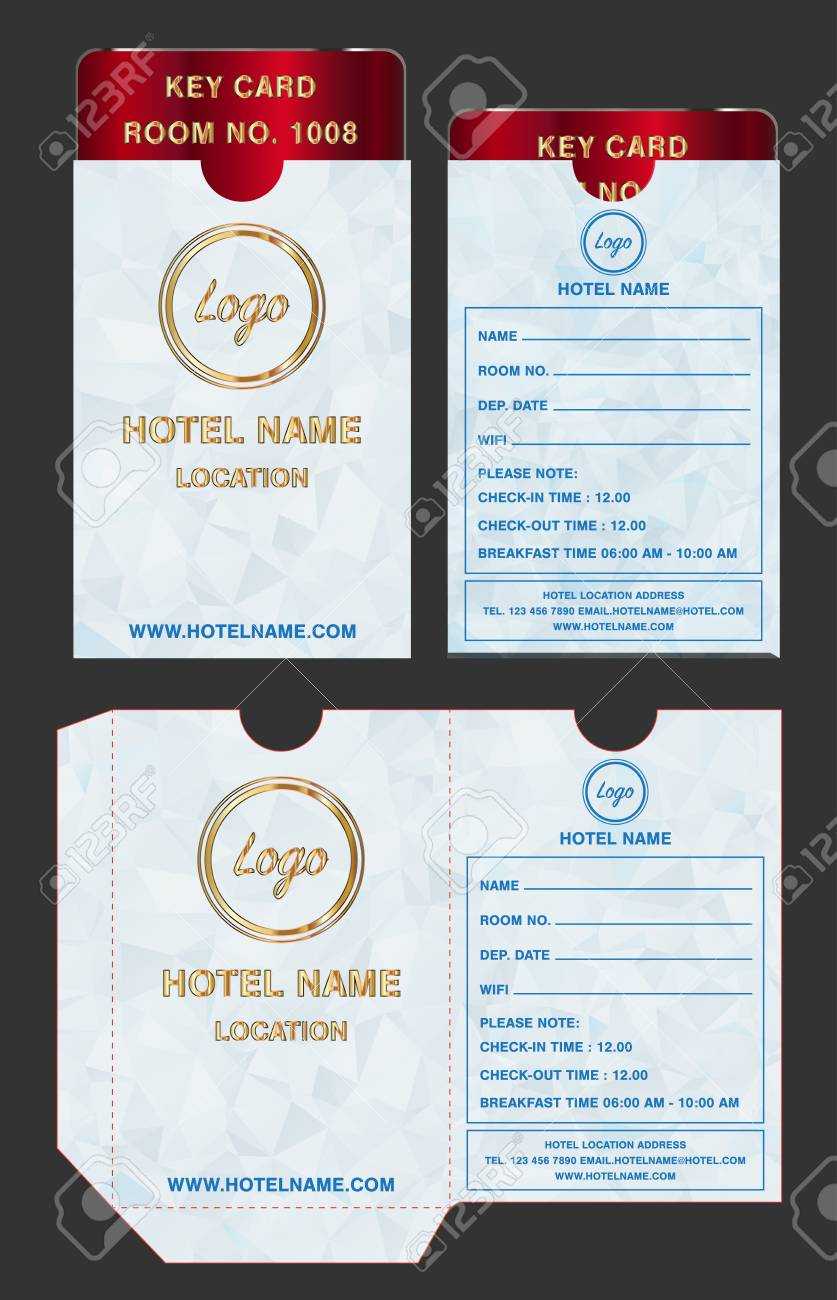 Hotel Key Card Holder Folder Package Template Design. Throughout Hotel Key Card Template