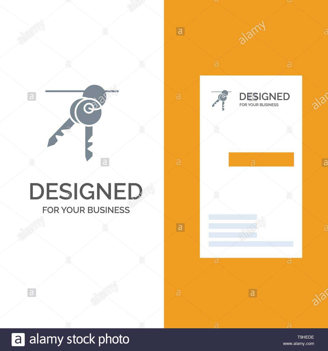 Hotel, Key, Room, Keys Grey Logo Design And Business Card Pertaining To Hotel Key Card Template