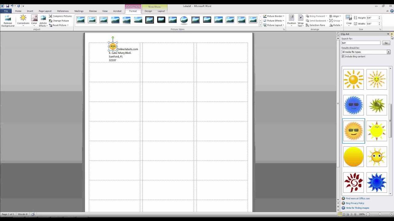 How To Add Images And Text To Label Templates In Microsoft Word Pertaining To Name Tag Template Word 2010