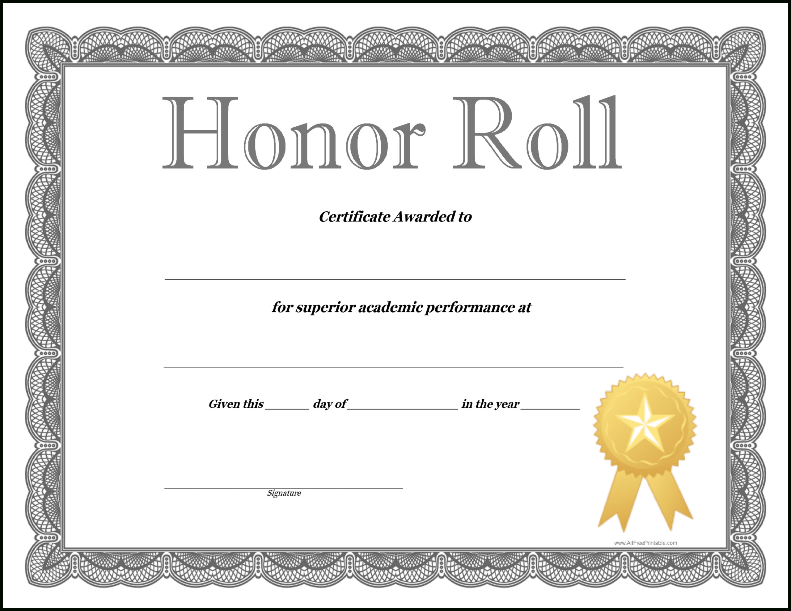 How To Craft A Professional Looking Honor Roll Certificate Intended For Honor Roll Certificate Template