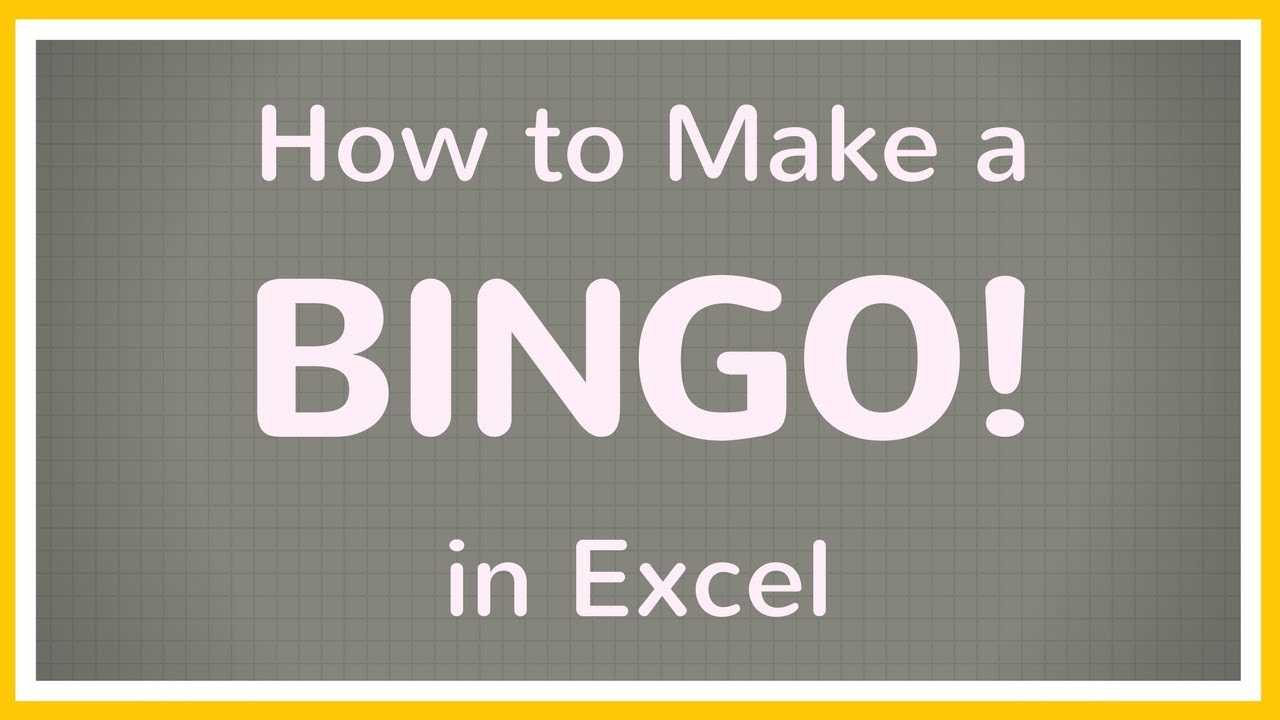 How To Create A Bingo Board Using Excel / Make Bingo Game In Excel Tutorial Pertaining To Blank Bingo Card Template Microsoft Word