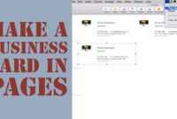 How To Create A Business Card In Pages For Mac (2014) for Business Card Template Pages Mac