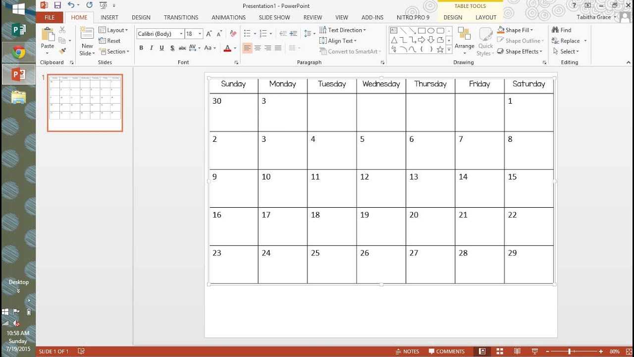 How To Create A Calendar In Powerpoint Intended For Microsoft Powerpoint Calendar Template