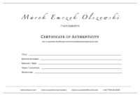 How To Create A Certificate Of Authenticity For Your Photography regarding Photography Certificate Of Authenticity Template