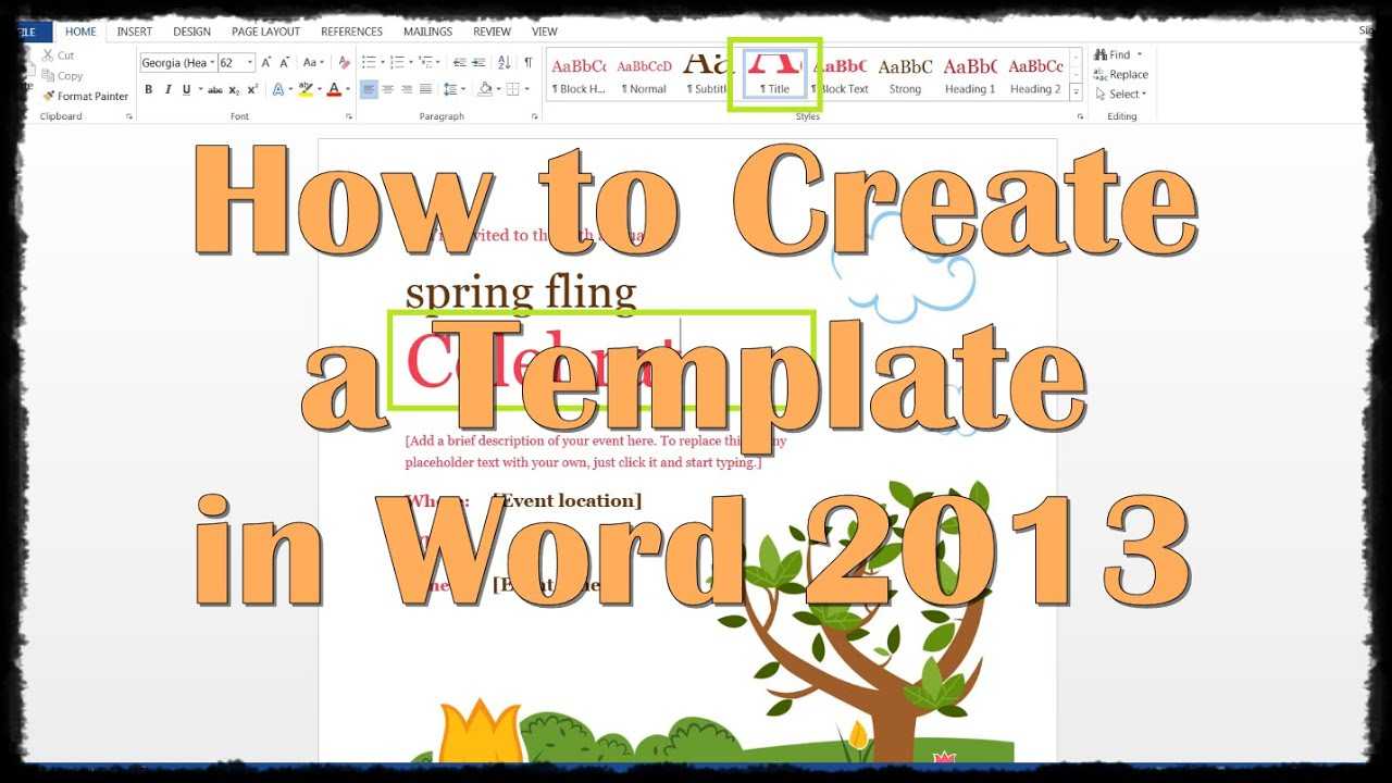 How To Create A Template In Word 2013 For How To Insert Template In Word