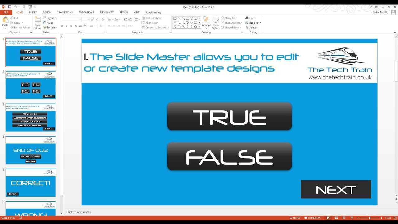 How To Create An Interactive Quiz In Powerpoint Regarding Trivia Powerpoint Template