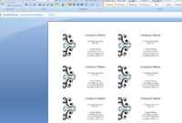 How To Create Business Cards In Microsoft Word 2007 within Business Card Template For Word 2007