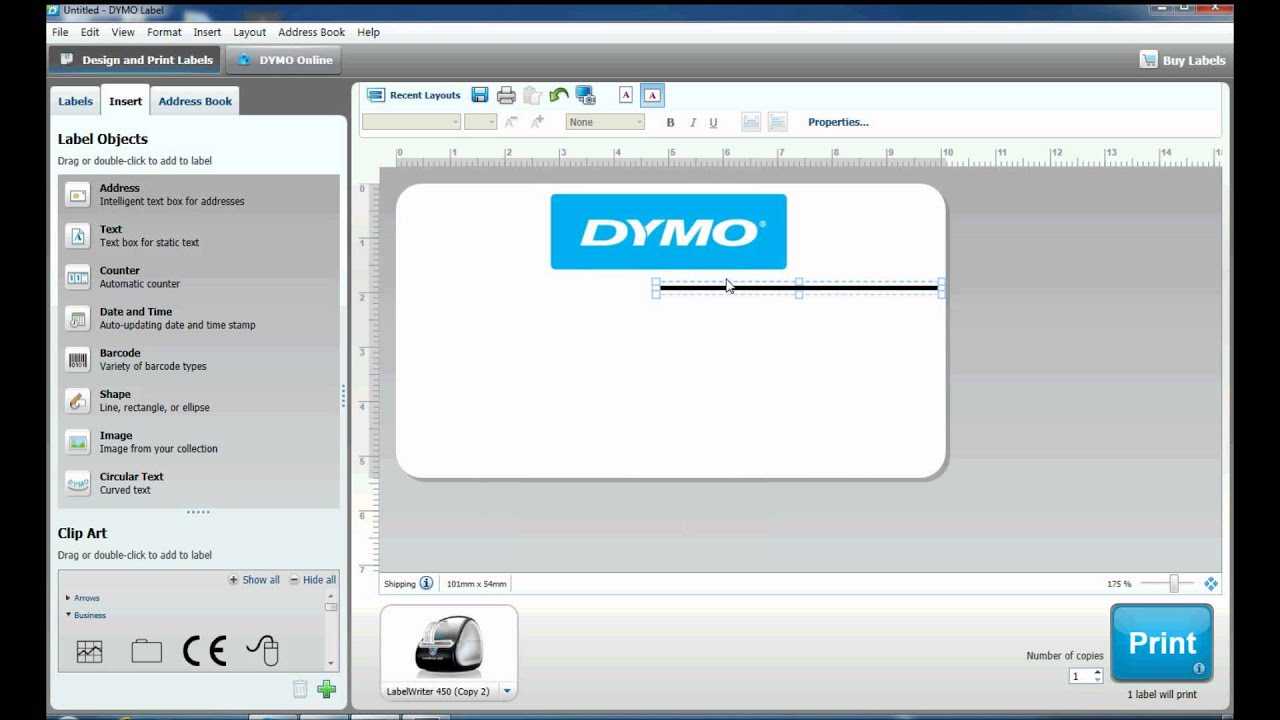 How To Create Complex Labels In Dymo Label Software Throughout Dymo Label Templates For Word