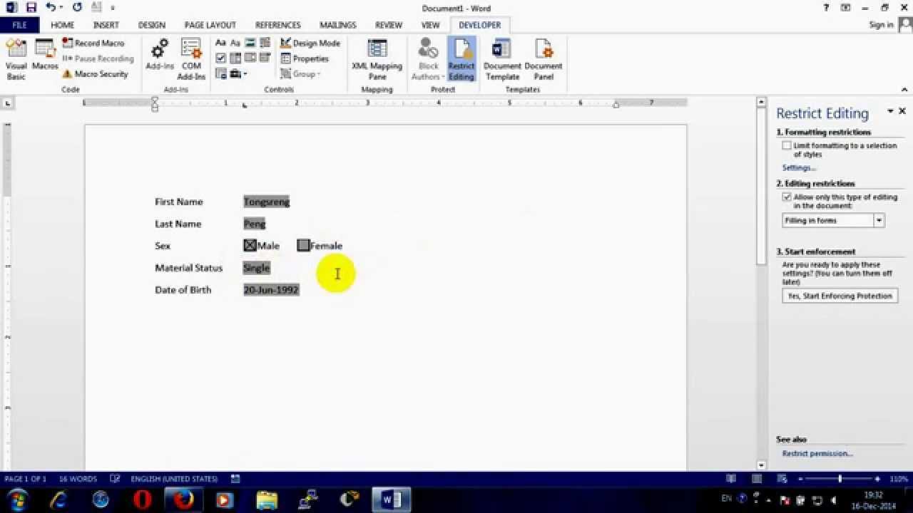 How To Create Fillable Form In Ms Word 2013 Inside How To Create A Template In Word 2013