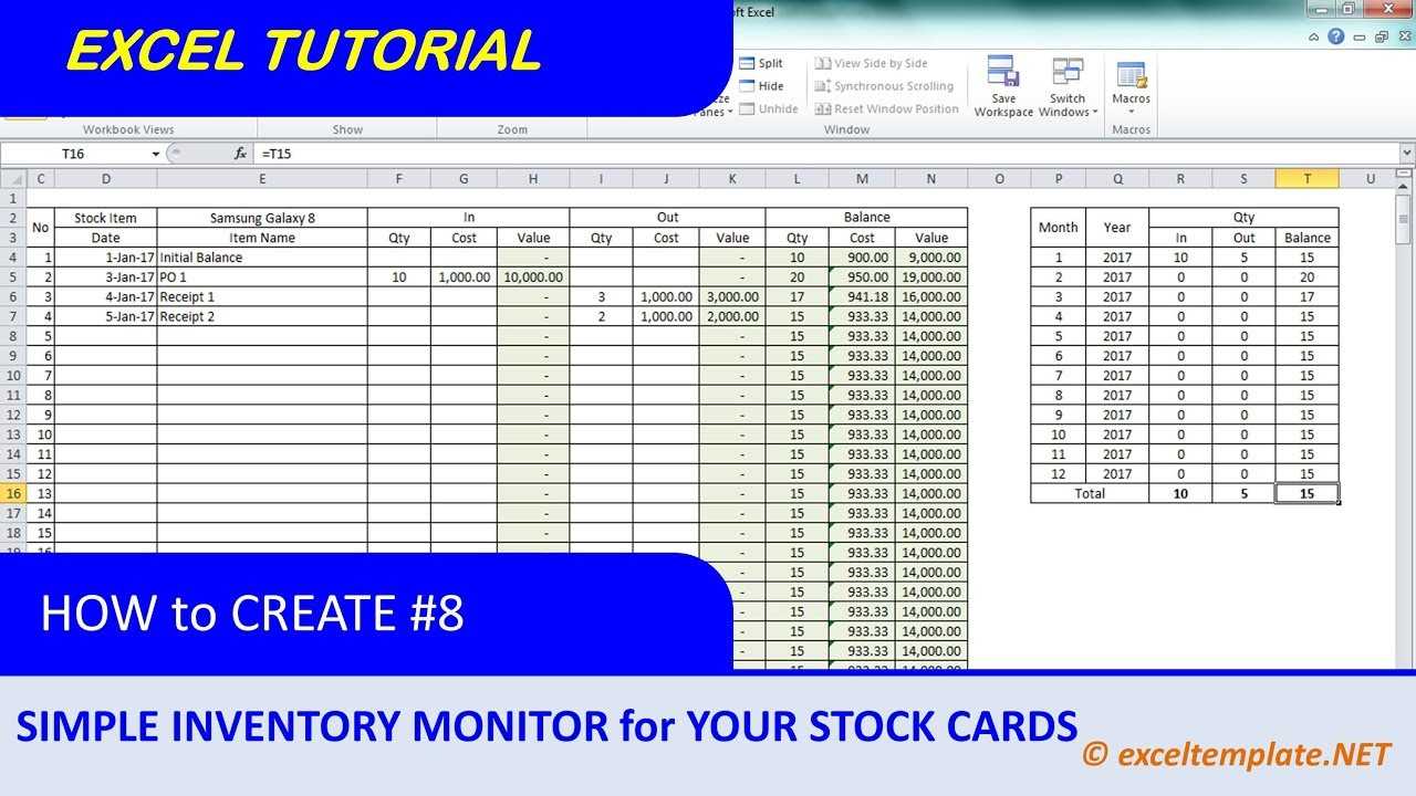 How To Create Inventory Monitoring System For Stock Cards Within Bin Card Template