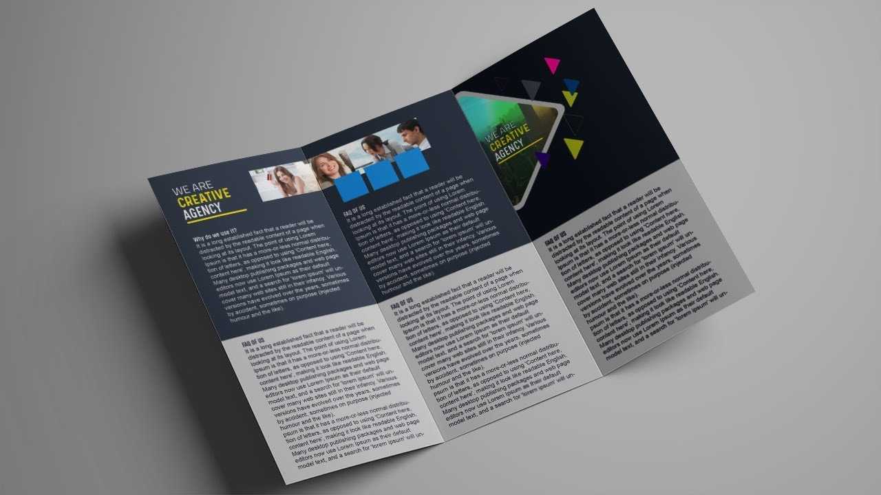 How To Design A Tri Fold Brochure Template – Photoshop Tutorial Throughout Double Sided Tri Fold Brochure Template