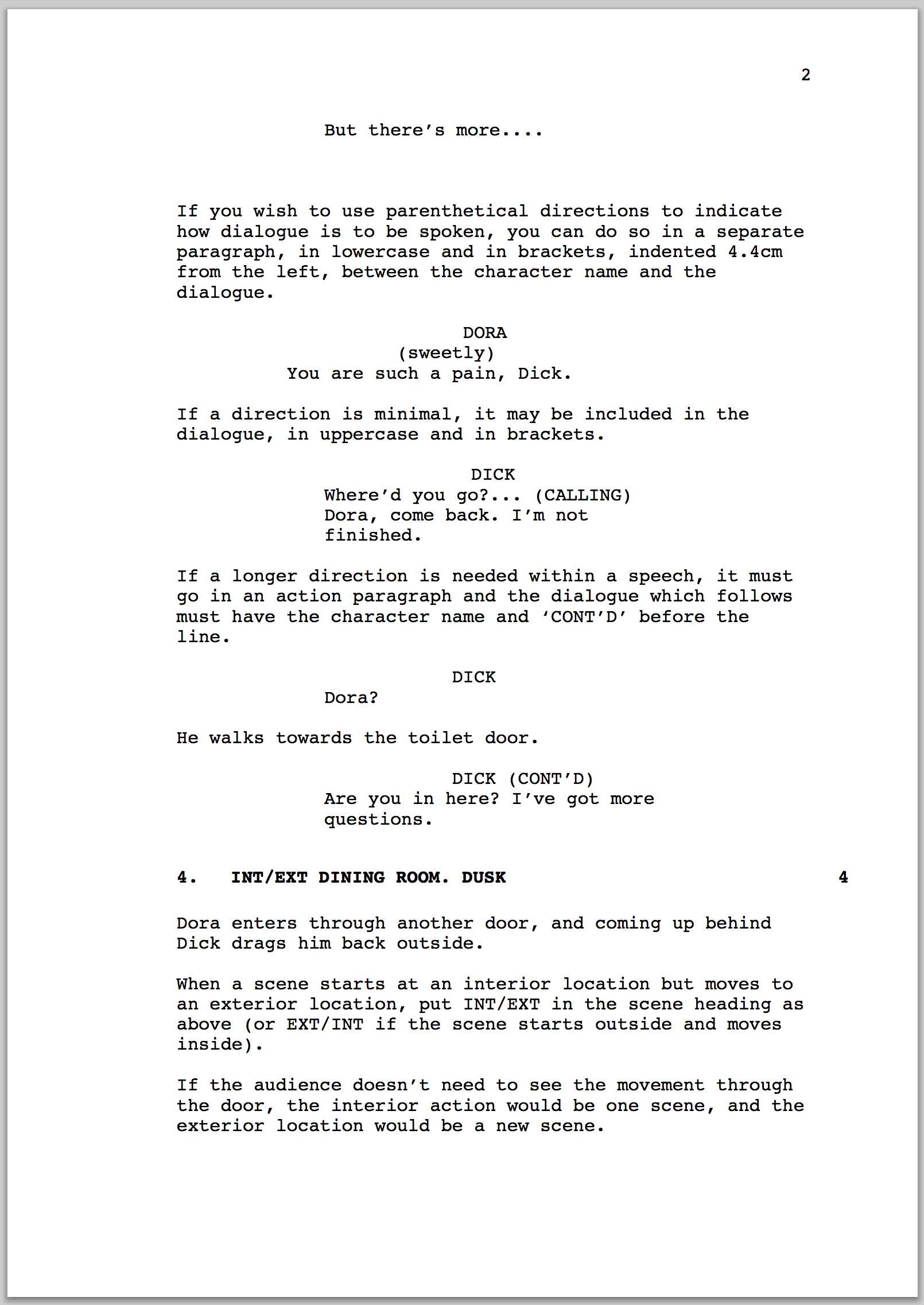 How To Format A Screenplay | Australian Writers' Centre Blog In Shooting Script Template Word