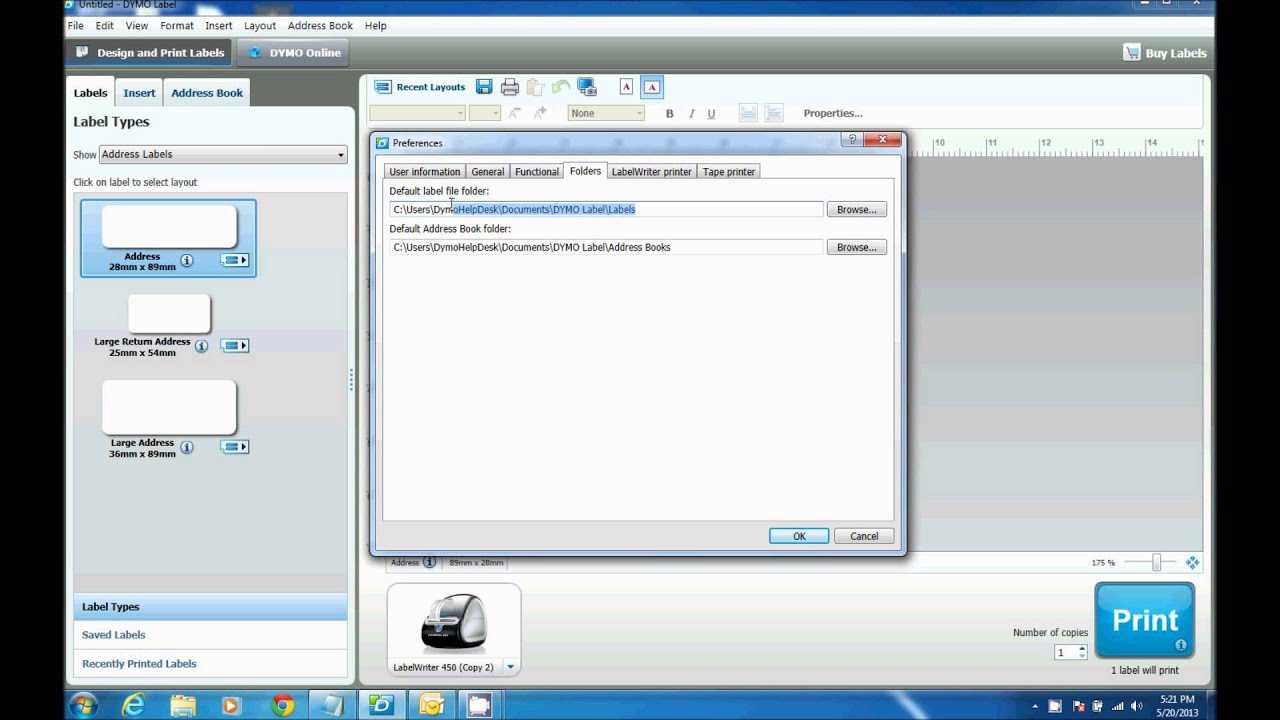 How To Locate Dymo Label Software Saved Labels On Windows Within Dymo Label Templates For Word